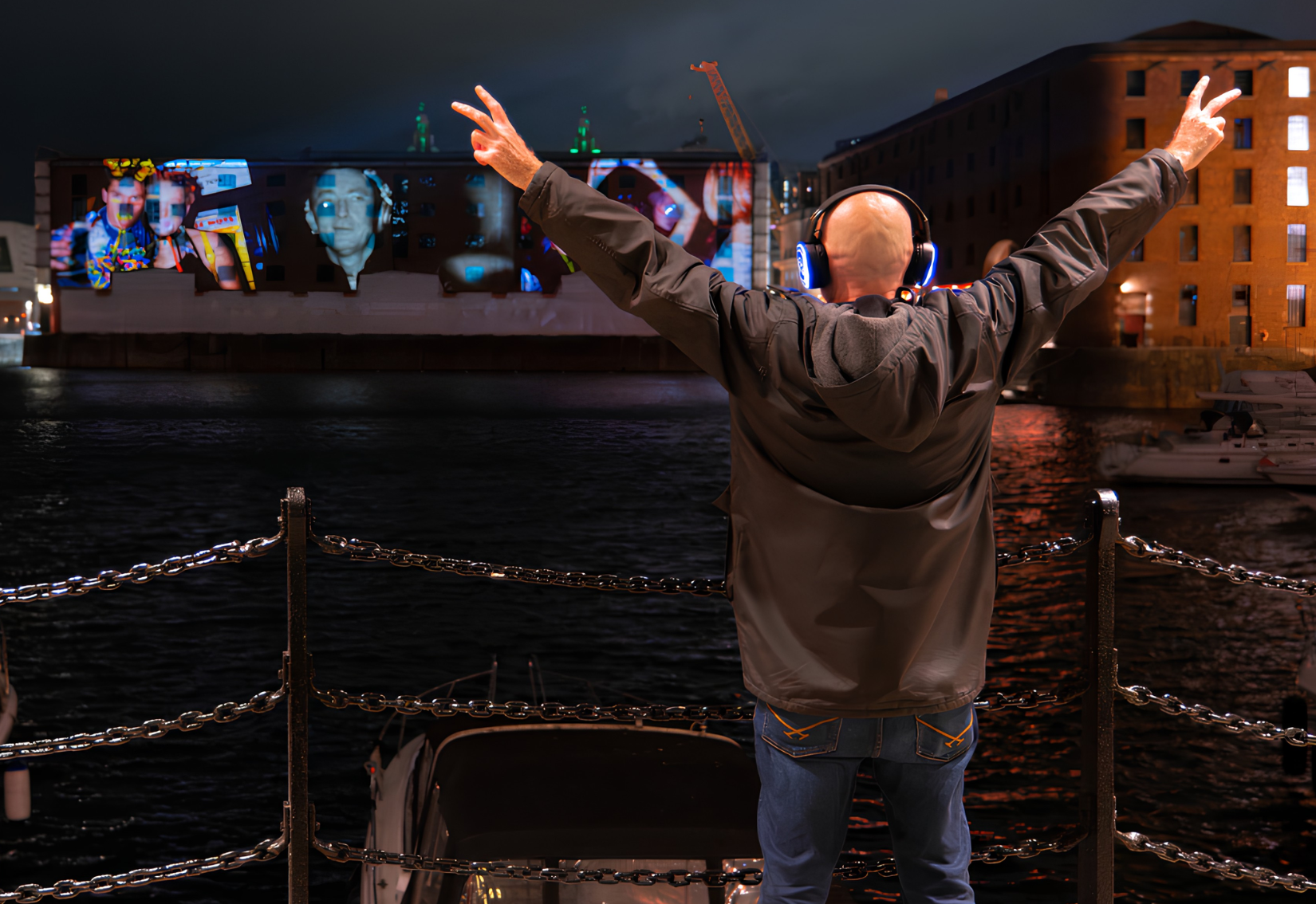 Liverpool Club Culture Celebrated With Large-Scale Royal Albert Dock Projections
